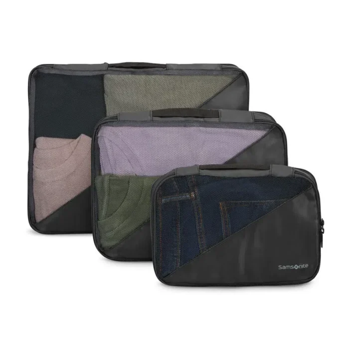 3 cubes de rangement compressibles