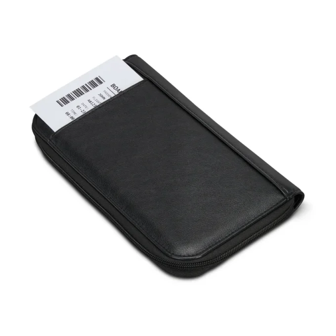 Portefeuille de voyage RFID à fermeture éclair